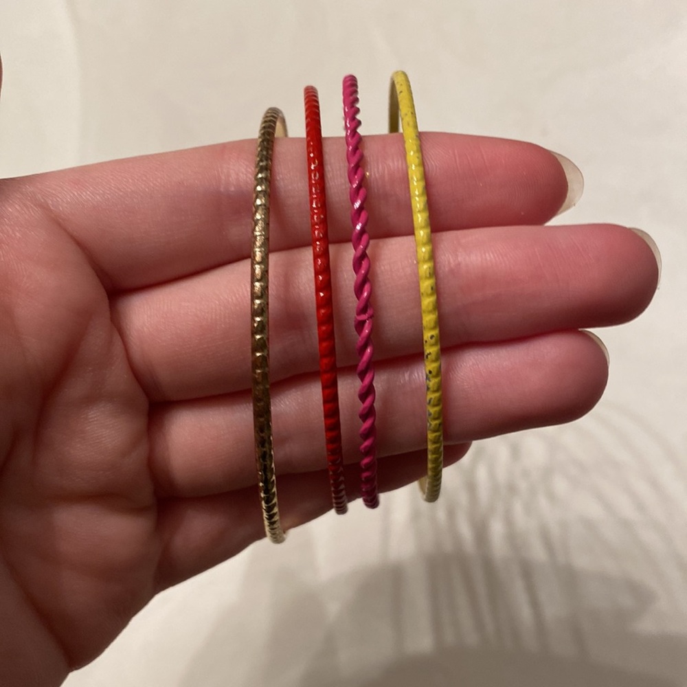 4 Piece Multicolor Bangle Set - Picture 2 of 4